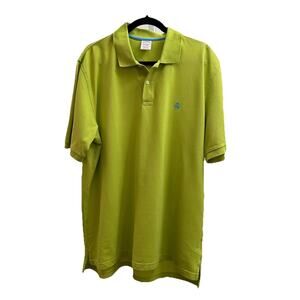 Brooks Brothers Shirt Mens XL Lime Green Original Fit Performance Cotton Polo